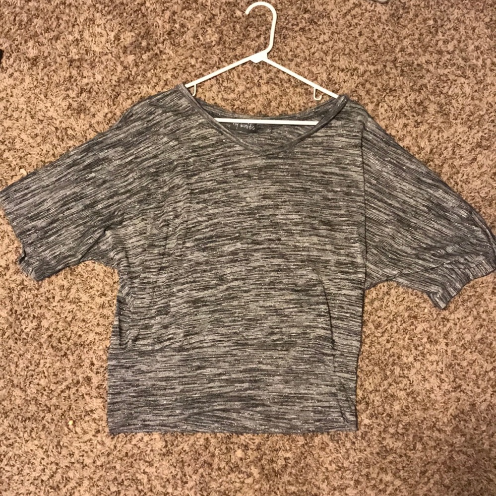 Sparkly grey baggy shirt